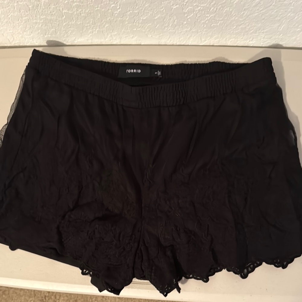 Torrid Black Lace Trim Shorts